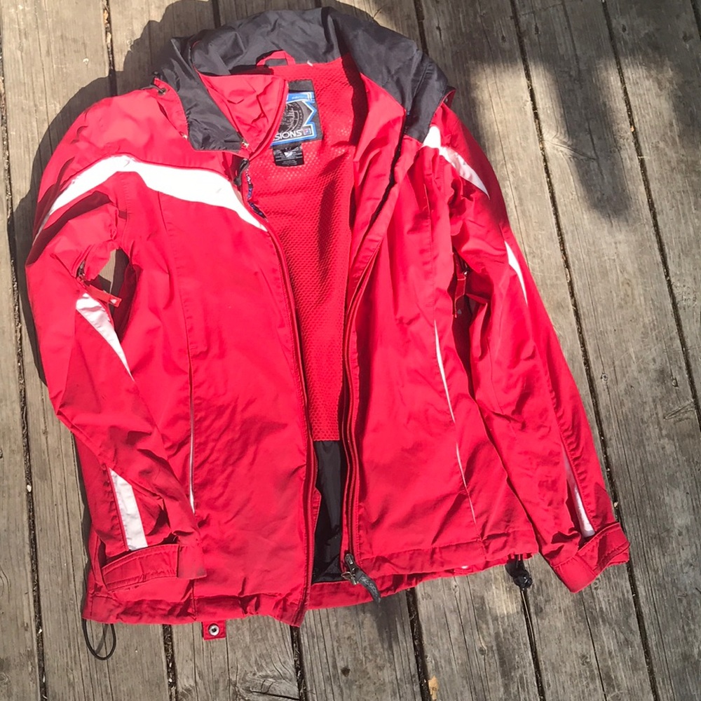 Red Session Snowboard jacket with hood